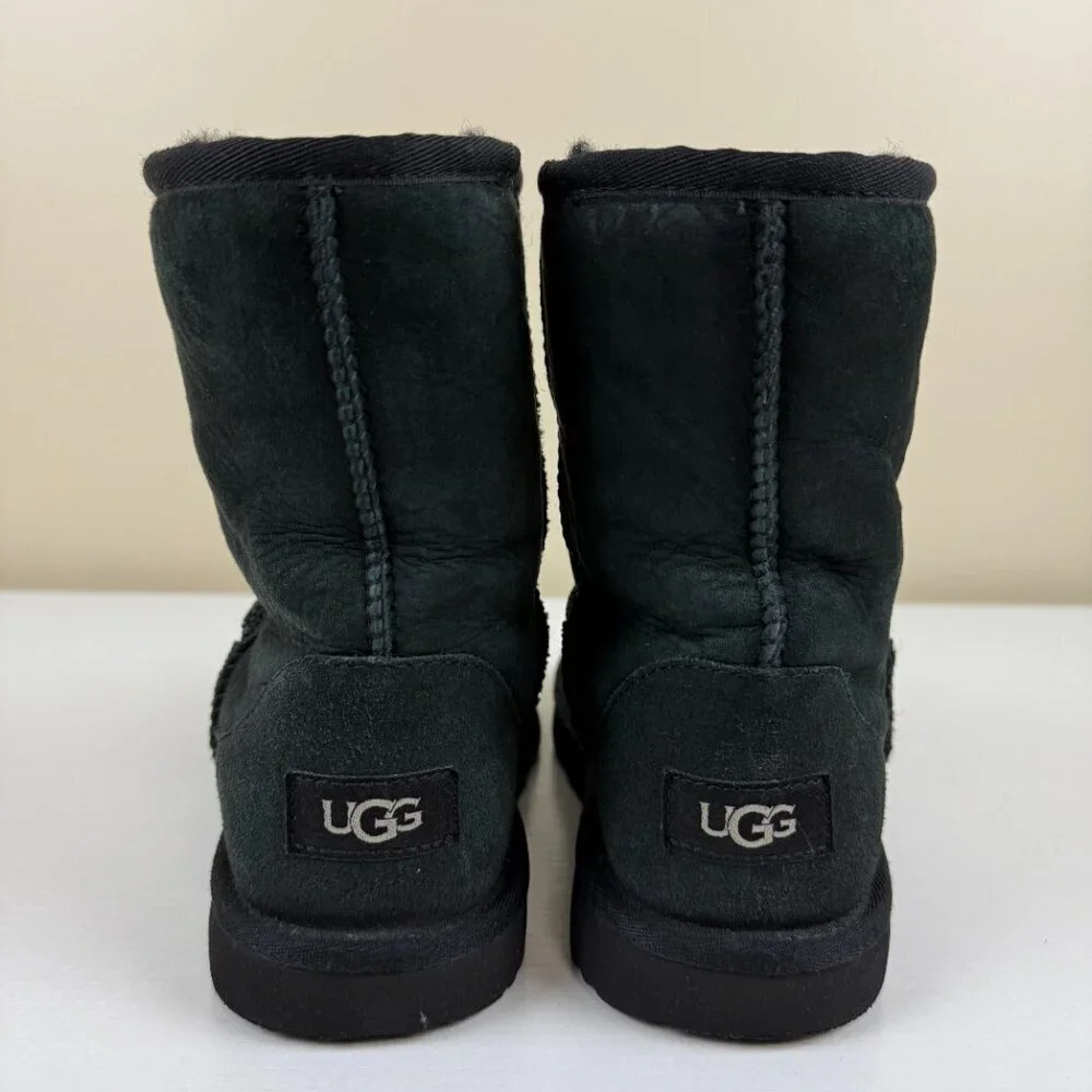 EUC UGG Classic Black Short Boots S/N 1017703K